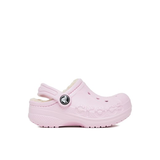 Klapki Crocs C-BAYA LINED CLOG T 207501-79R Różowy ze sklepu eobuwie.pl w kategorii Klapki dziecięce - zdjęcie 184255396