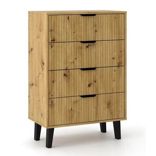 Stylowa komoda na nóżkach dąb artisan - Henex 5X ze sklepu Edinos.pl w kategorii Komody - zdjęcie 184256277