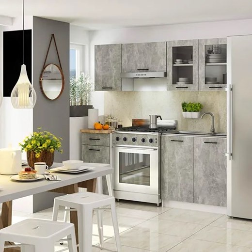 Szafka górna kuchenna z witryną beton B7-B84 Elior One Size Edinos.pl