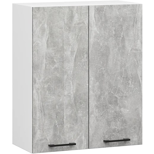 Dwudrzwiowa szafka kuchenna z półkami w kolorze betonu 80 cm A9-H03 Elior One Size Edinos.pl