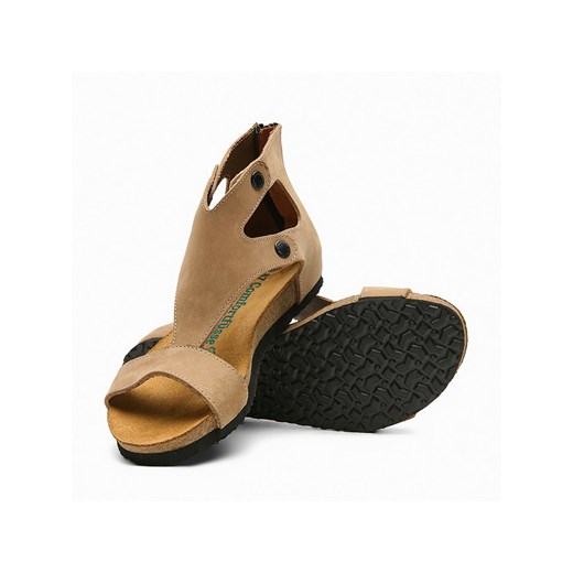 Comfortfusse Skórzane sandały &quot;Vera&quot; w kolorze beżowym Comfortfusse 39 promocyjna cena Limango Polska