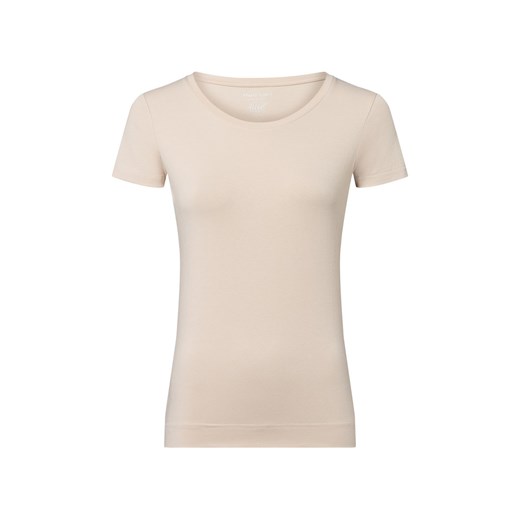 Marie Lund T-shirt damski Kobiety Dżersej beżowy jednolity ze sklepu vangraaf w kategorii Bluzki damskie - zdjęcie 184257725