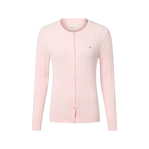 Gant Kardigan damski Kobiety Bawełna różowy jednolity ze sklepu vangraaf w kategorii Swetry damskie - zdjęcie 184257729