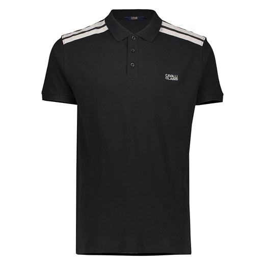 cavalli CLASS Koszulka polo w kolorze czarnym Cavalli Class XL okazyjna cena Limango Polska
