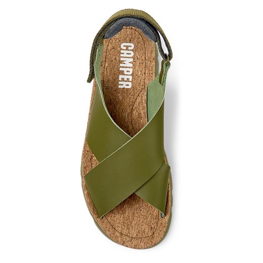Camper Skórzane sandały w kolorze khaki Camper 38 wyprzedaż Limango Polska