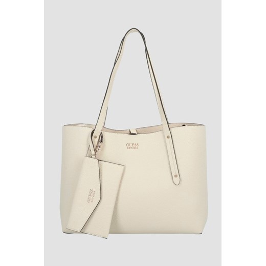 GUESS Beżowa shopperka damska 3 w 1 Brenton ze sklepu outfit.pl w kategorii Torby Shopper bag - zdjęcie 184260898
