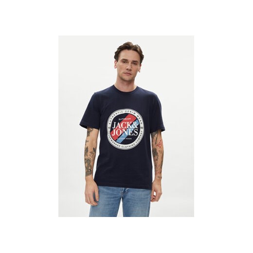 Jack&Jones Komplet 2 t-shirtów Loyd & Loof 12256960 Czarny Standard Fit M MODIVO