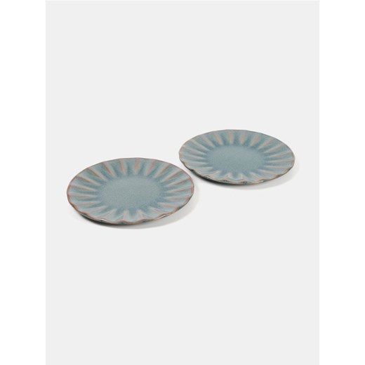 Sinsay - Talerze z ozdobnym brzegiem 2 pack - granatowy ze sklepu Sinsay w kategorii Talerze - zdjęcie 184261598