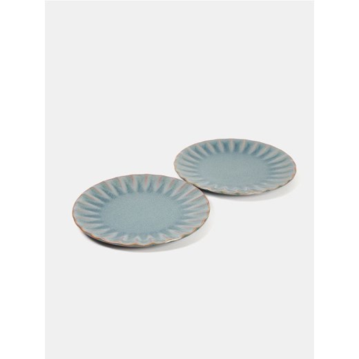 Sinsay - Talerze z ozdobnym brzegiem 2 pack - granatowy ze sklepu Sinsay w kategorii Talerze - zdjęcie 184261599