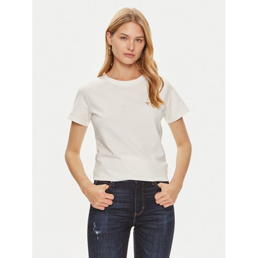 Guess T-Shirt V4YI09 J1314 Biały Regular Fit ze sklepu MODIVO w kategorii Bluzki damskie - zdjęcie 184261618