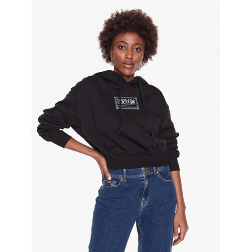 Versace Jeans Couture Bluza 73HAIT03vv Czarny Regular Fit ze sklepu MODIVO w kategorii Bluzy damskie - zdjęcie 184261647