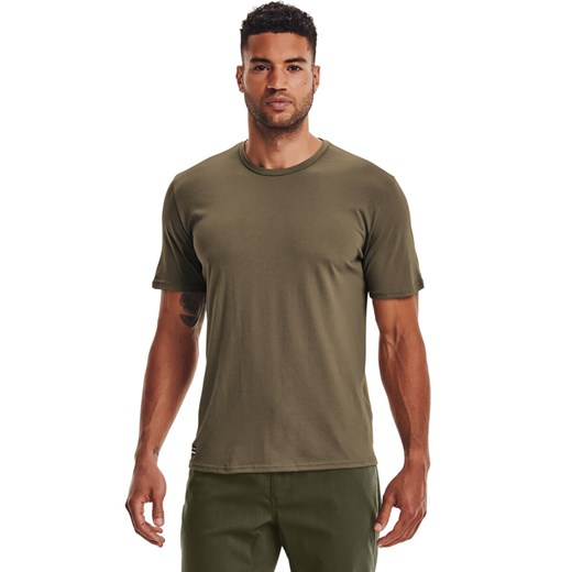 Męska koszulka taktyczna UNDER ARMOUR M Tac Cotton T - brązowa ze sklepu Sportstylestory.com w kategorii T-shirty męskie - zdjęcie 184264107