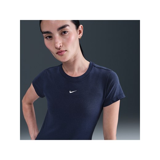 T-shirt damski Nike Sportswear Chill Knit - Niebieski ze sklepu Nike poland w kategorii Bluzki damskie - zdjęcie 184264227