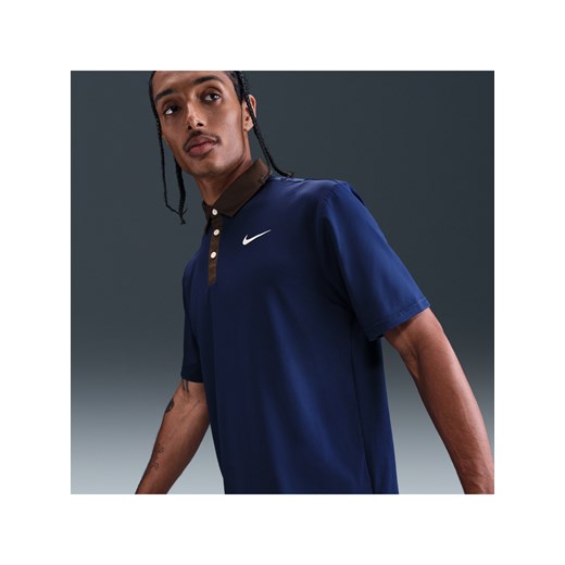 Męska koszulka polo do golfa Dri-FIT Nike Tour - Niebieski ze sklepu Nike poland w kategorii T-shirty męskie - zdjęcie 184264257