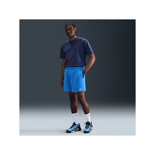 Męskie luźne spodenki z dzianiny dresowej Nike Club - Niebieski ze sklepu Nike poland w kategorii Spodenki męskie - zdjęcie 184264295
