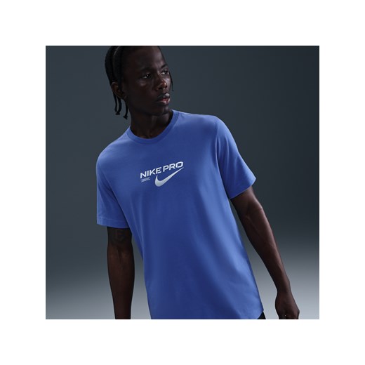 Męski T-shirt treningowy Dri-FIT Nike - Niebieski ze sklepu Nike poland w kategorii T-shirty męskie - zdjęcie 184264297