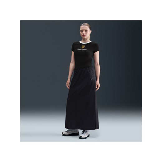 Damska luźna spódnica z tkaniny Nike Sportswear Chill Poplin - Czerń ze sklepu Nike poland w kategorii Spódnice - zdjęcie 184264377