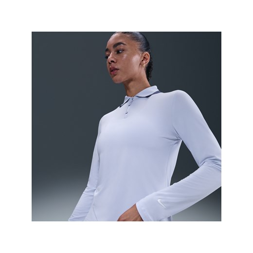 Damska koszulka polo do golfa z długim rękawem i ochroną przed promieniowaniem UV Dri-FIT Nike Tour - Szary ze sklepu Nike poland w kategorii Bluzki damskie - zdjęcie 184264399