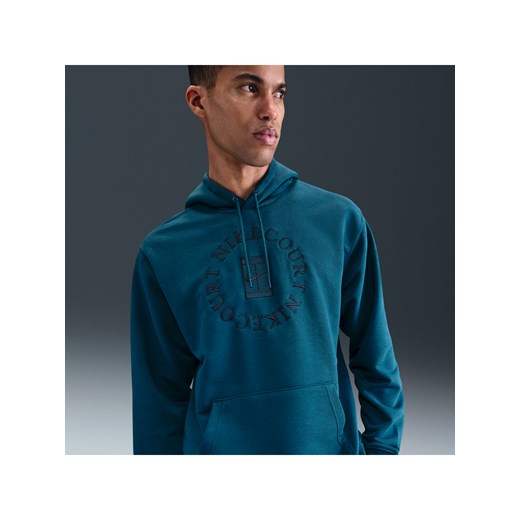 Męska bluza z kapturem do tenisa z dzianiny dresowej Dri-FIT NikeCourt Heritage - Niebieski ze sklepu Nike poland w kategorii Bluzy męskie - zdjęcie 184264496