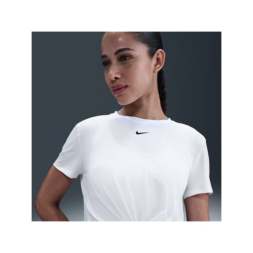 Damska koszulka z krótkim rękawem Dri-FIT Twist Nike One Classic - Biel ze sklepu Nike poland w kategorii Bluzki damskie - zdjęcie 184264499