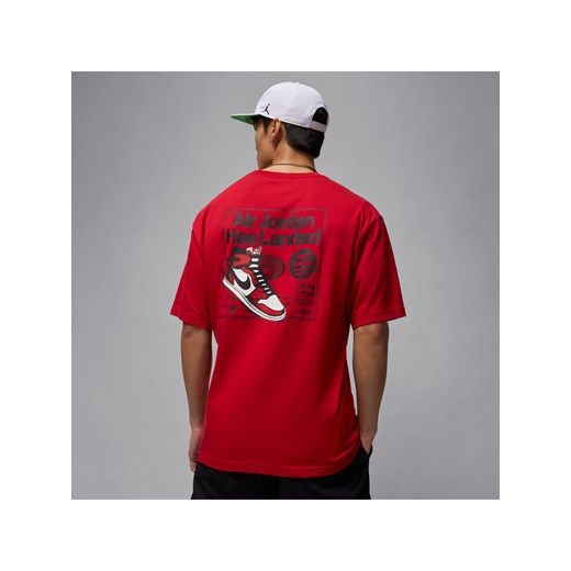T-shirt męski Jordan AJ1 - Czerwony ze sklepu Nike poland w kategorii T-shirty męskie - zdjęcie 184264528