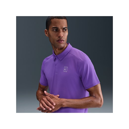 Męska koszulka polo do tenisa Dri-FIT NikeCourt Advantage - Fiolet ze sklepu Nike poland w kategorii T-shirty męskie - zdjęcie 184264577