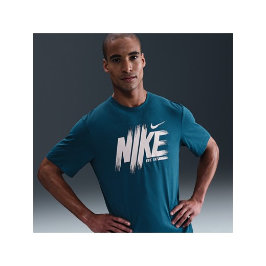 Męska koszulka treningowa z ochroną przed promieniowaniem UV Dri-FIT Nike Hyverse - Niebieski ze sklepu Nike poland w kategorii T-shirty męskie - zdjęcie 184264658