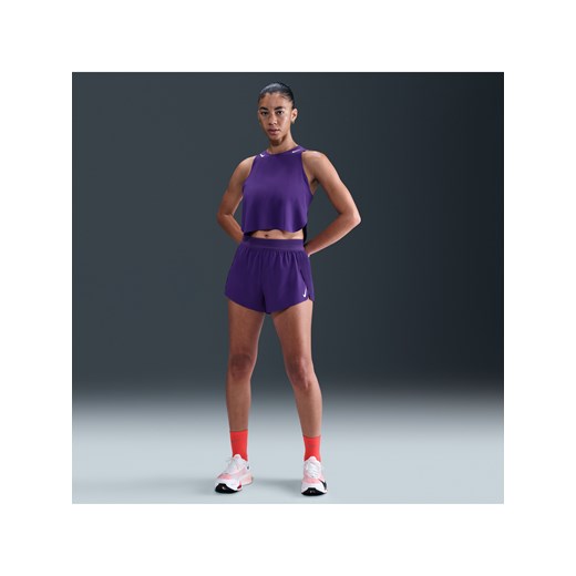 Damskie spodenki do biegania ze średnim stanem i wszytą bielizną Dri-FIT ADV 8 cm Nike AeroSwift - Fiolet ze sklepu Nike poland w kategorii Szorty - zdjęcie 184264937