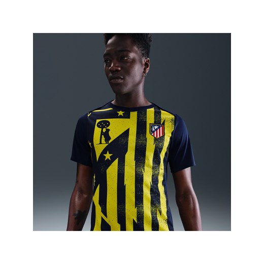 Męska przedmeczowa koszulka piłkarska z krótkim rękawem Nike Dri-FIT Atlético Madryt Academy Pro (wersja wyjazdowa) - Niebieski ze sklepu Nike poland w kategorii T-shirty męskie - zdjęcie 184265037