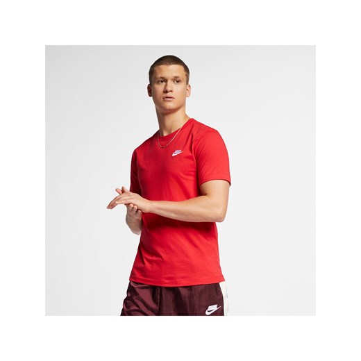 T-shirt męski Nike Sportswear Club - Czerwony ze sklepu Nike poland w kategorii T-shirty męskie - zdjęcie 184265139