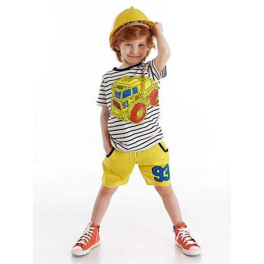 Denokids 2-częściowy zestaw "93 Truck" w kolorze biało-żółtym Denokids 104 wyprzedaż Limango Polska