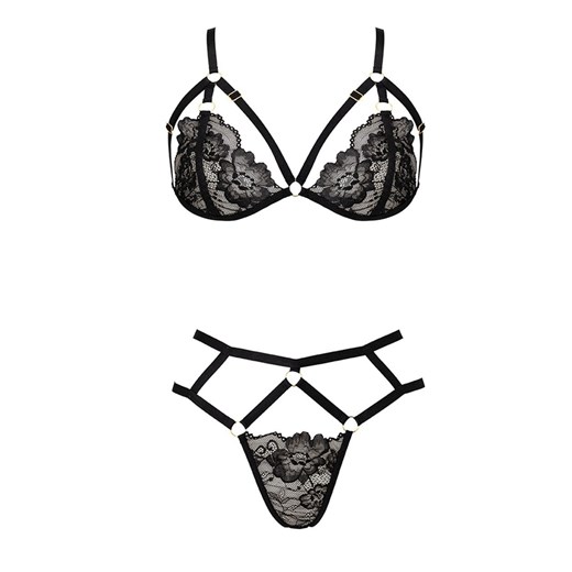 Komplet damski biustonosz miękki soft i brazyliany Magen, Kolor czarny, Rozmiar S/M, Anais ze sklepu Intymna w kategorii Komplety bielizny damskiej - zdjęcie 184268595