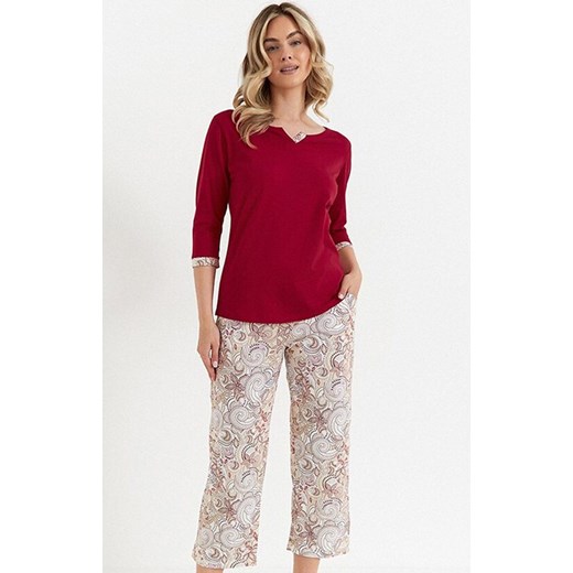Dwuczęściowa piżama damska 487, Kolor wino, Rozmiar L, Cana ze sklepu Intymna w kategorii Piżamy damskie - zdjęcie 184268737