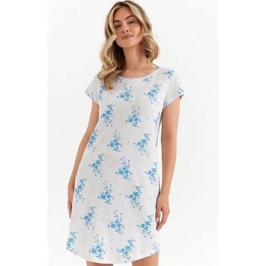 Bawełniana koszula nocna plus size 491, Kolor melanż jasny, Rozmiar XXL, Cana ze sklepu Intymna w kategorii Koszule nocne - zdjęcie 184268757