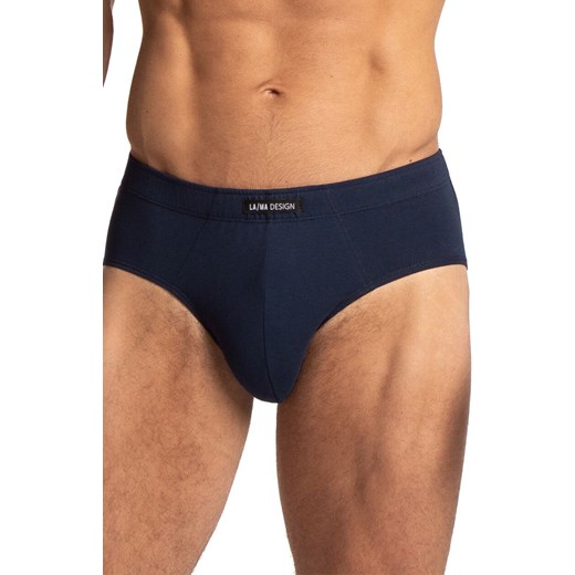 3-pack bawełniane slipy męskie M-1071CL, Kolor czarno-granatowy, Rozmiar L, LAMA ze sklepu Intymna w kategorii Majtki męskie - zdjęcie 184268958