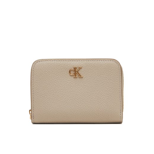 Mały Portfel Damski Calvin Klein Minimal Monogrm Lthr Med Flap Zi LV04F1064G Brązowy ze sklepu eobuwie.pl w kategorii Portfele damskie - zdjęcie 184269148