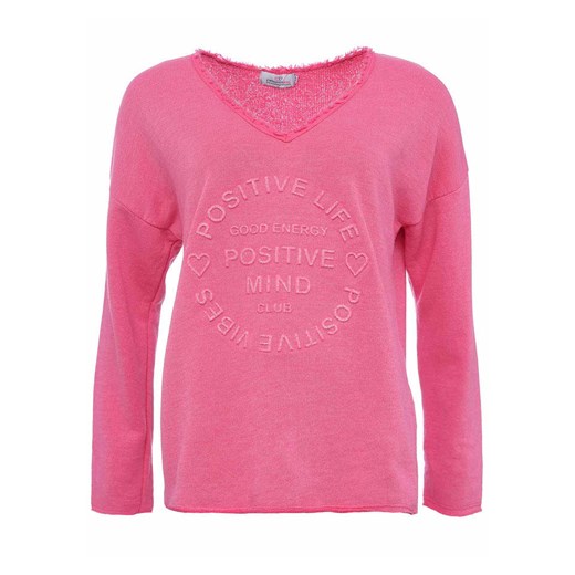 Zwillingsherz Sweter &quot;Positive Mind&quot; w kolorze różowym ze sklepu Limango Polska w kategorii Swetry damskie - zdjęcie 184269365