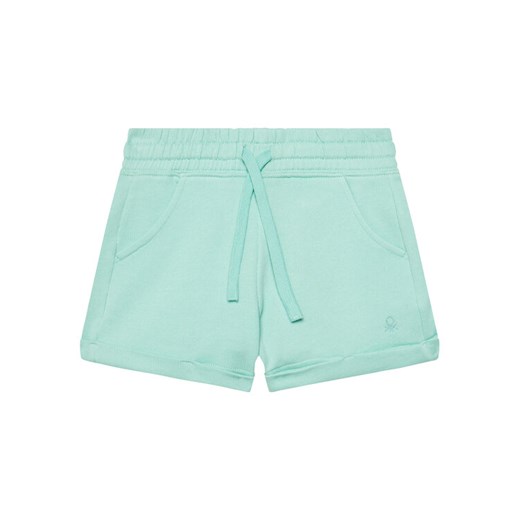 United Colors Of Benetton Szorty sportowe 3J68C901C Zielony Regular Fit ze sklepu MODIVO w kategorii Spodenki dziewczęce - zdjęcie 184269378