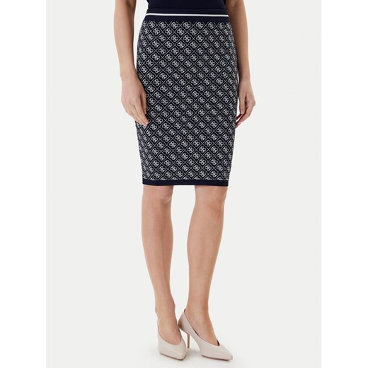 Guess Spódnica ołówkowa W4BD53 Z37K0 Granatowy Regular Fit ze sklepu MODIVO w kategorii Spódnice - zdjęcie 184269409