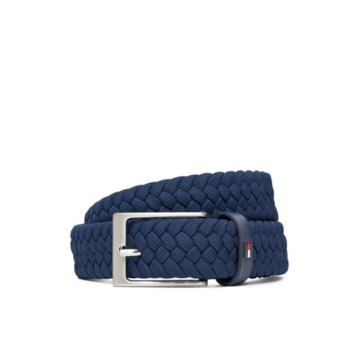Tommy Hilfiger Pasek Męski Layton Elastic AM0AM13570 Niebieski ze sklepu MODIVO w kategorii Paski męskie - zdjęcie 184269435