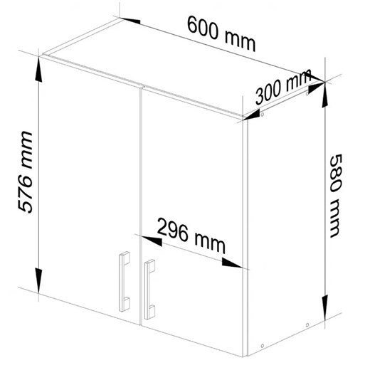 Górna szafka wisząca do kuchni dąb sonoma 60 cm Z2-K79 Elior One Size Edinos.pl