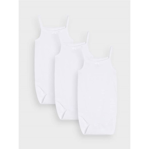 Sinsay - Body na ramiączkach 3 pack - biały ze sklepu Sinsay w kategorii Odzież dla niemowląt - zdjęcie 184272058