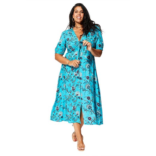 Aller Simplement Sukienka w kolorze turkusowym Aller Simplement 46/48 okazyjna cena Limango Polska