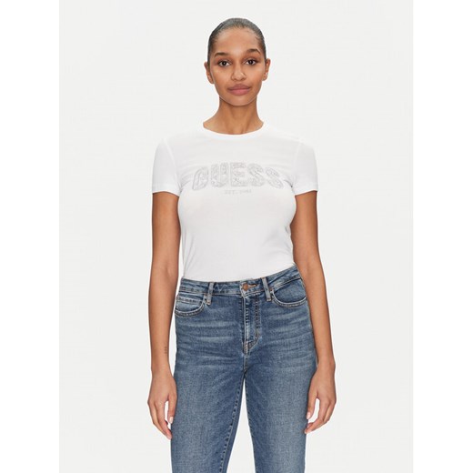 Guess T-Shirt 172699 Biały Classic Fit ze sklepu MODIVO w kategorii Bluzki damskie - zdjęcie 184272329