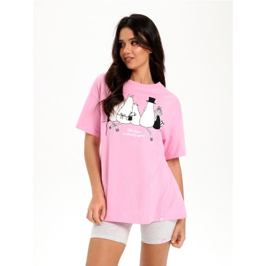 Sinsay - Piżama dwuczęściowa The Moomins - różowy Sinsay XL Sinsay