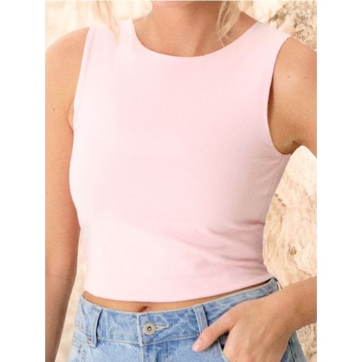 Sinsay - Crop top - różowy ze sklepu Sinsay w kategorii Bluzki damskie - zdjęcie 184276717