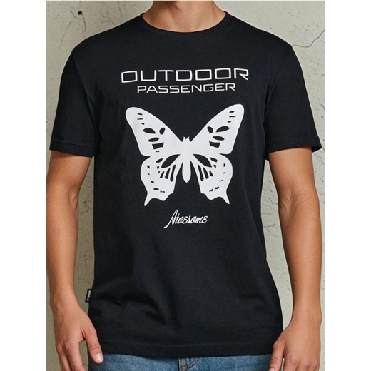 Sinsay - Koszulka z ozdobnym nadrukiem - czarny ze sklepu Sinsay w kategorii T-shirty męskie - zdjęcie 184276785
