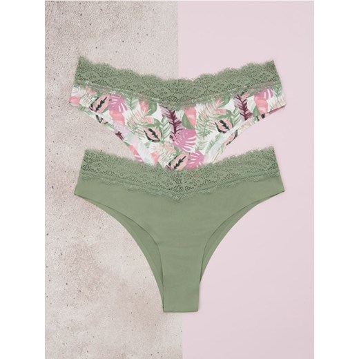 Sinsay - Brazyliany 2 pack - wielobarwny ze sklepu Sinsay w kategorii Majtki damskie - zdjęcie 184276836