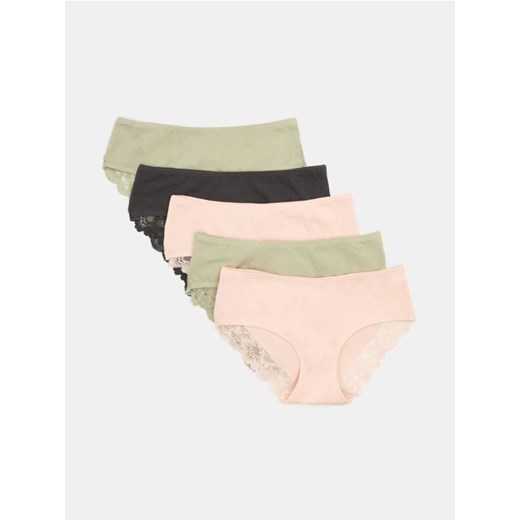 Sinsay - Majtki hipster z koronką 5 pack - wielobarwny ze sklepu Sinsay w kategorii Majtki damskie - zdjęcie 184277059