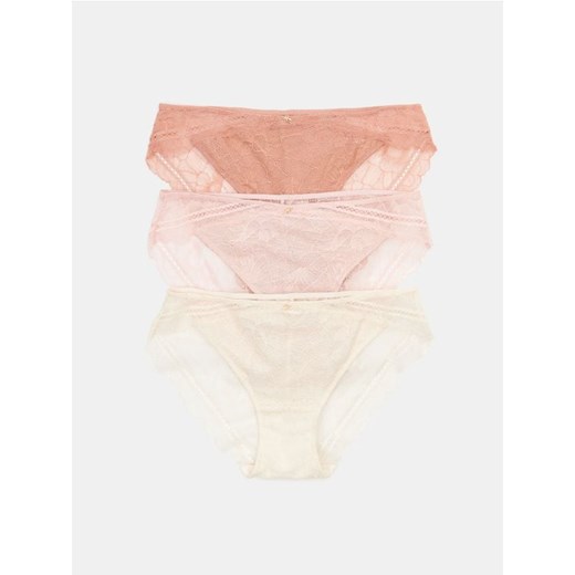 Sinsay - Figi z koronką 3 pack - wielobarwny ze sklepu Sinsay w kategorii Majtki damskie - zdjęcie 184277106